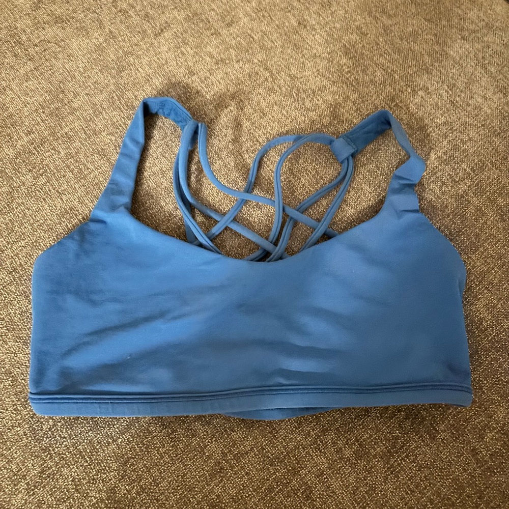 Lululemon Blue Strappy Sports Bra